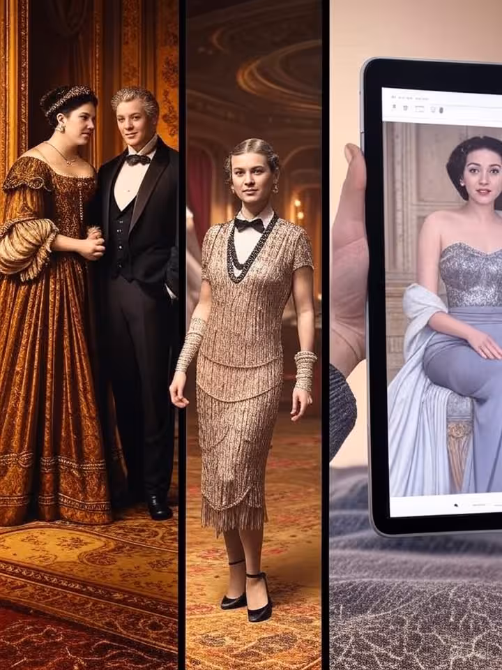 Historical timeline visualization showing evolution of patron-client relationships through centuries