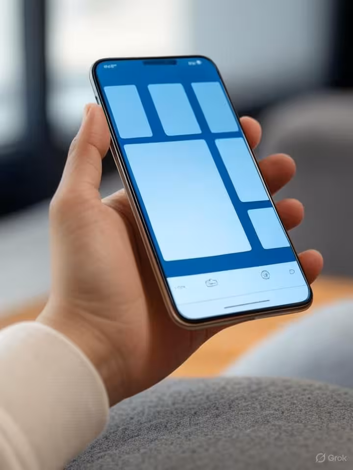 A sophisticated modern smartphone displaying a sugar dating app interface with profile cards, clean 