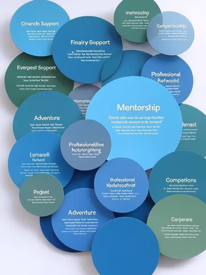 Infographic-style visualization showing interconnected motivations as overlapping circles or network